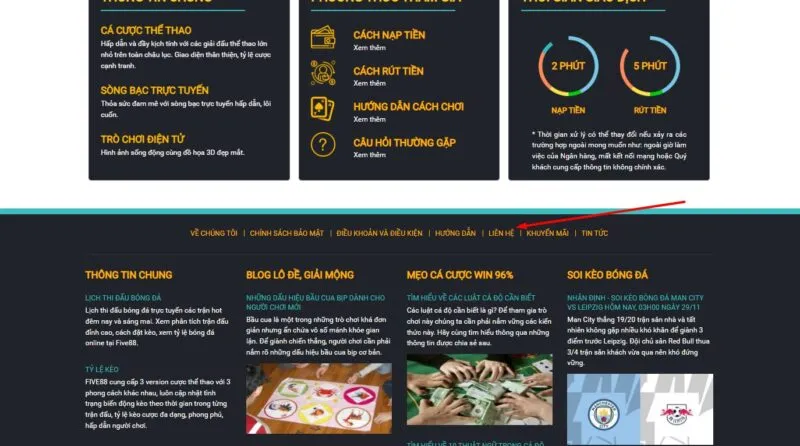 Cách liên hệ Five88 phổ biến cho người mới