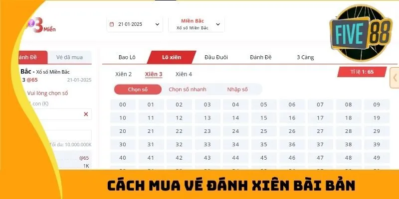 Cách mua vé đánh xiên bài bản